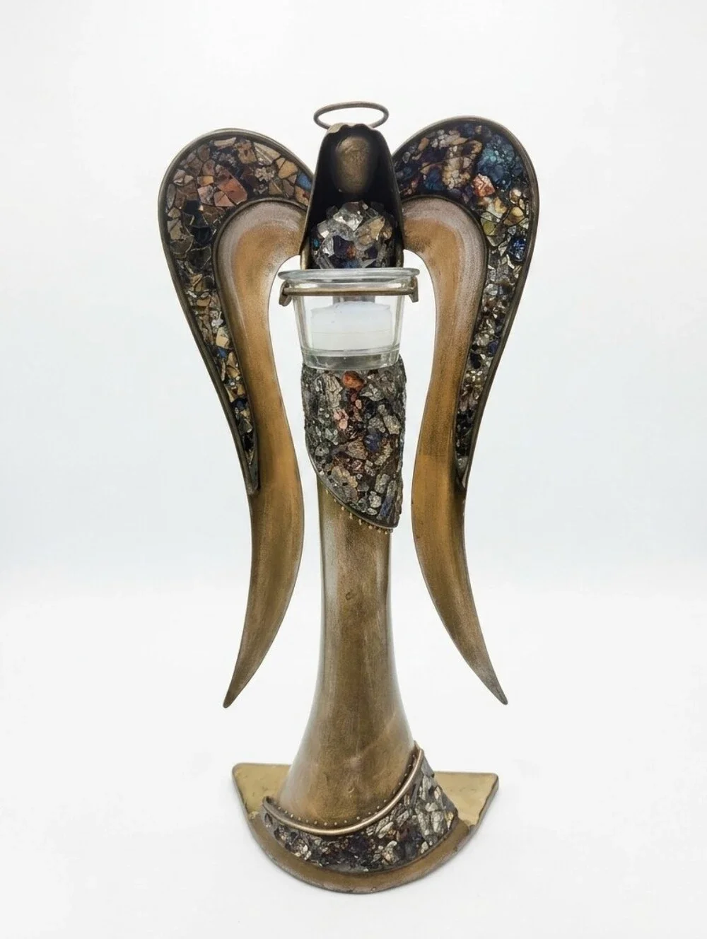 Vintage Pier 1 Imports Mosaic Angel Candle Holder – 19